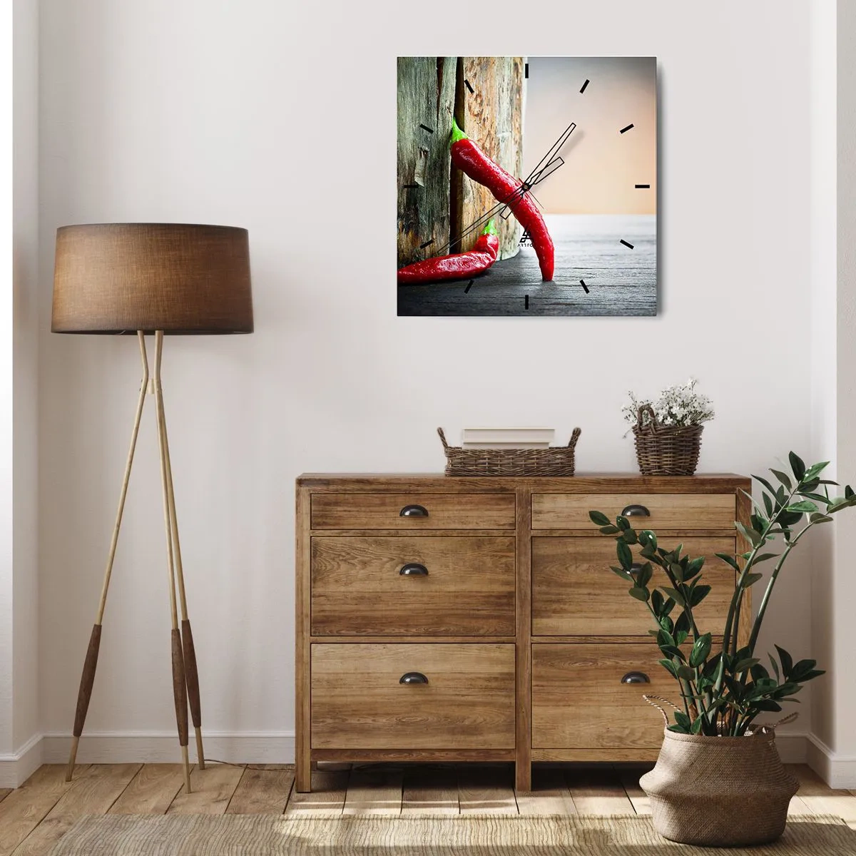 Falióra, Óra - Red hot chili peppers - 40x40 cm