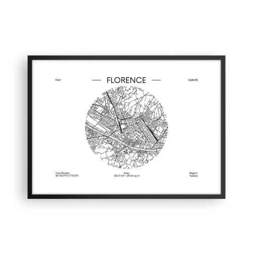 Poszter fehér keretben - Firenze anatómiája - 70x50 cm