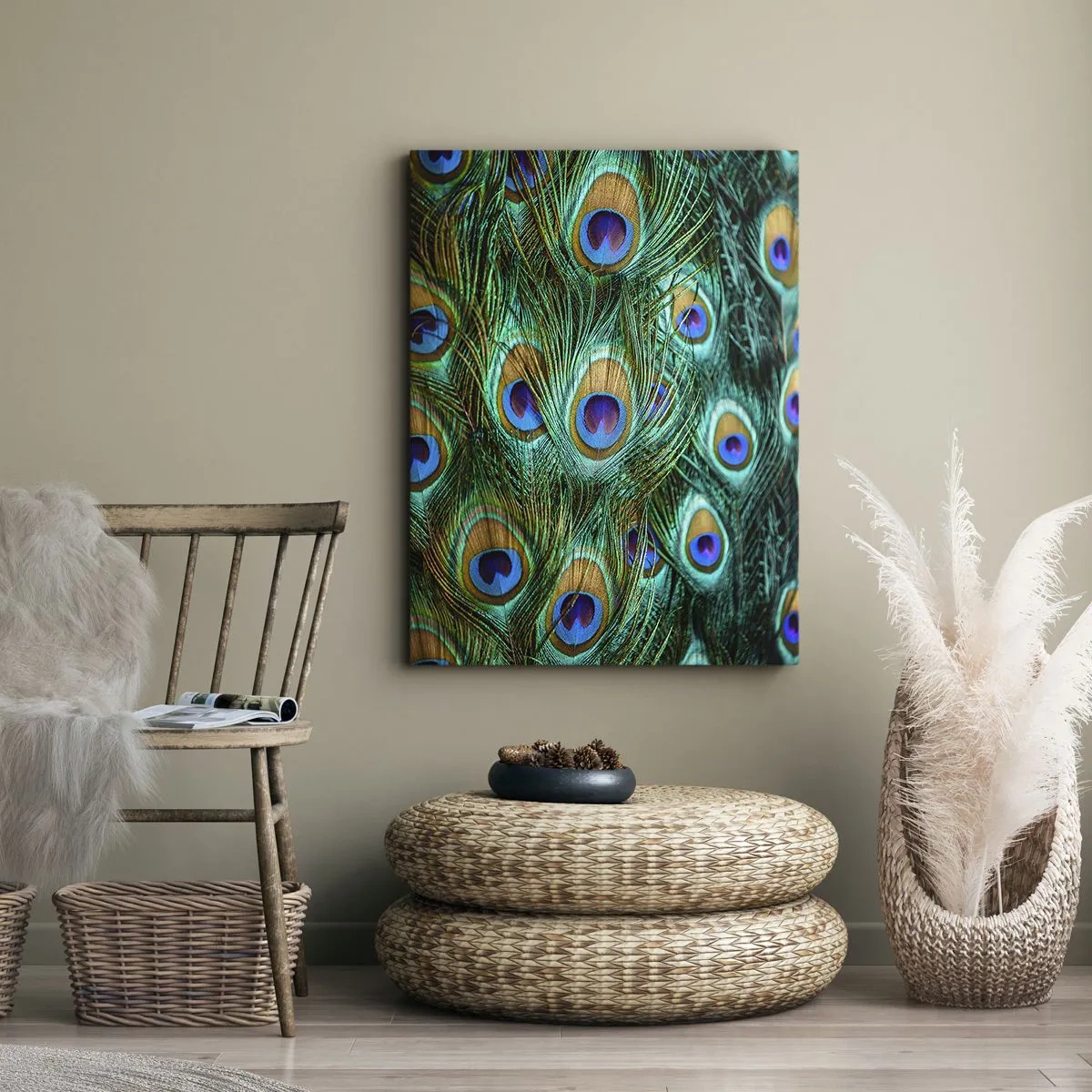 Vászonkép - Pávaszemű pillantás - 50x70 cm