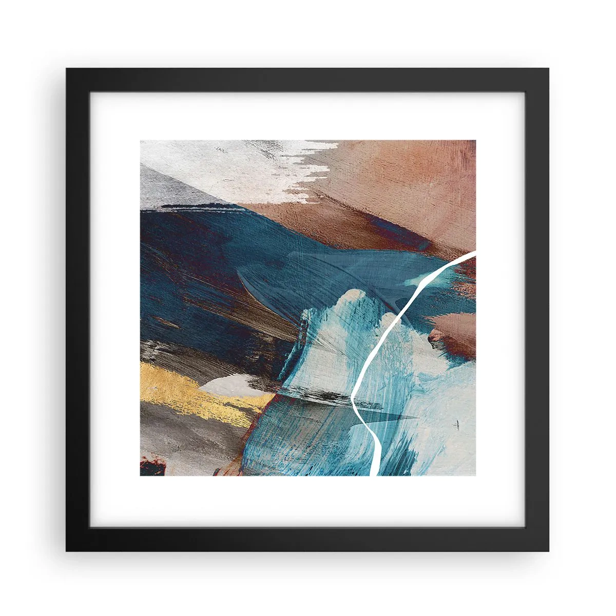 Poszter fehér keretben - Lelkesedéssel és energiával - 30x30 cm