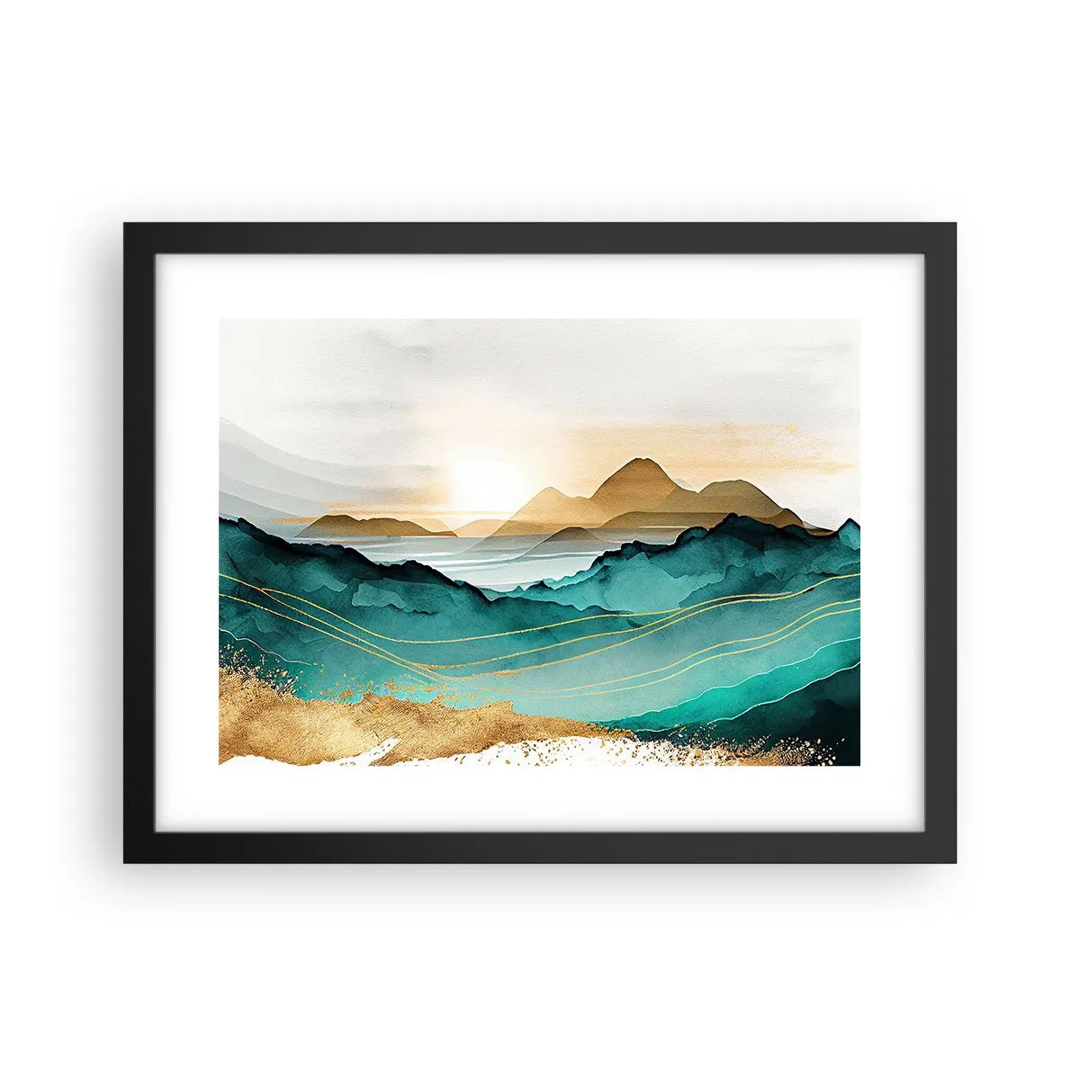 Poszter fehér keretben - Az absztrakció határán - tájkép - 40x30 cm