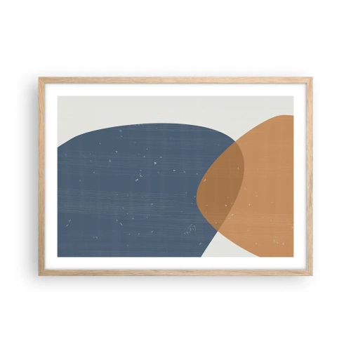 Poszter világos tölgy keretben - Oválisok és hatások - 70x50 cm