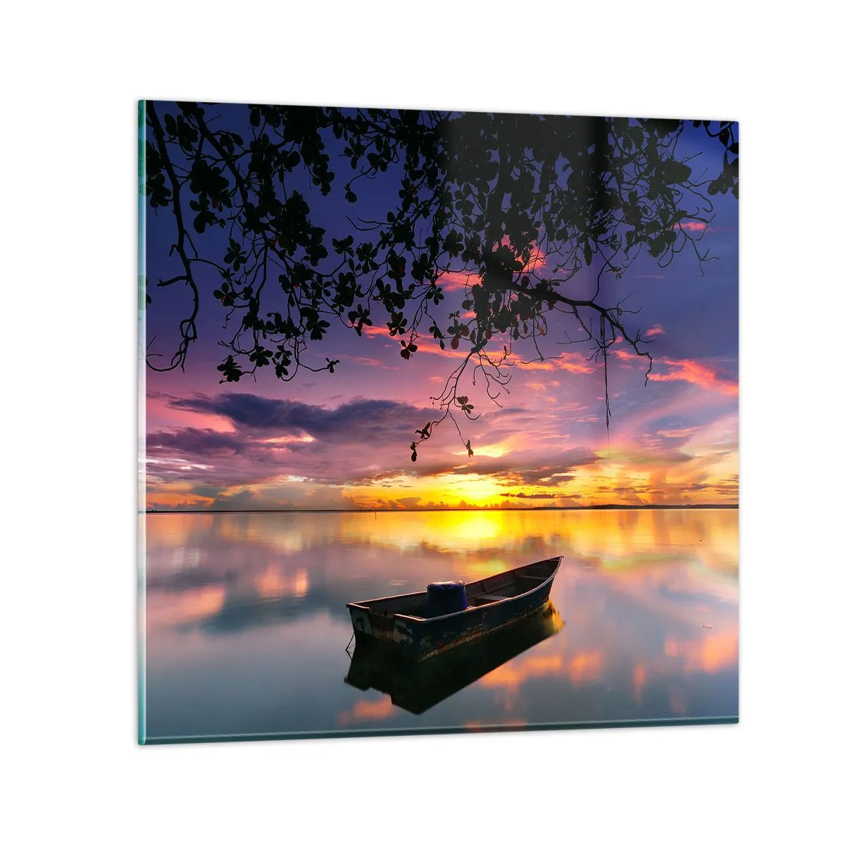 Üveg kép - „Úgy tűnik, az ég közepén lógsz...” - 40x40 cm