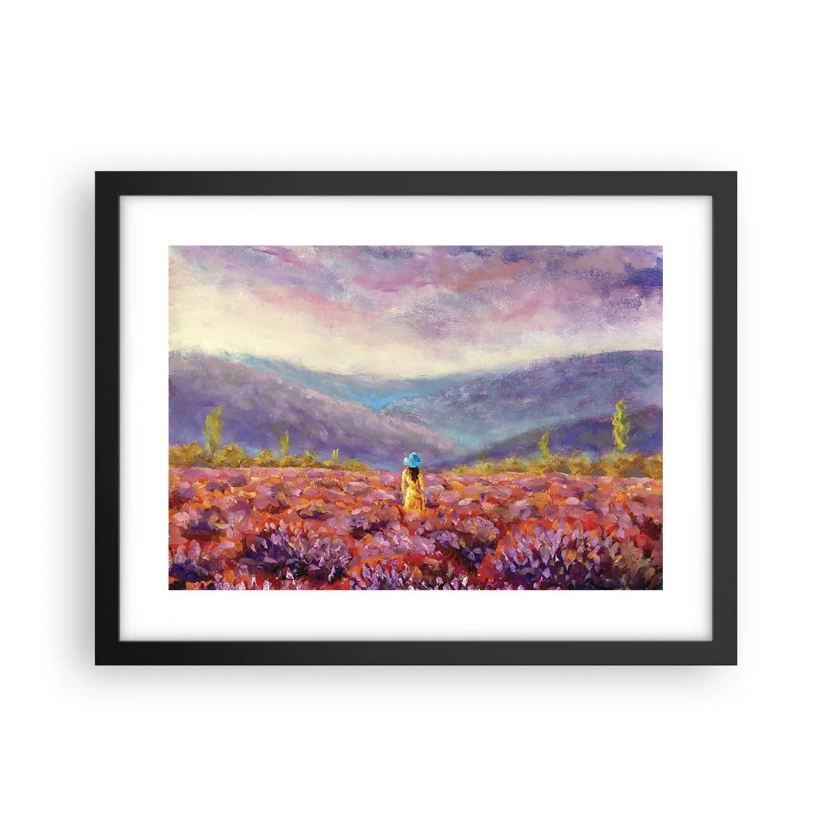 Poszter fehér keretben - A levendula világában - 40x30 cm