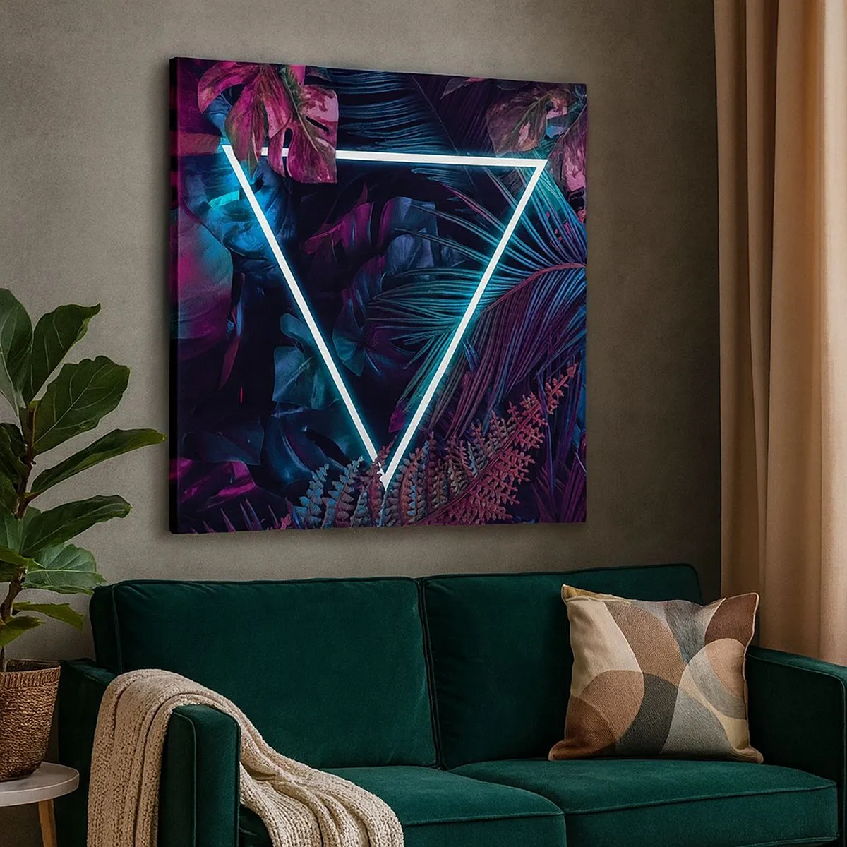 Vászonkép - Disco stílusú kert - 30x30 cm