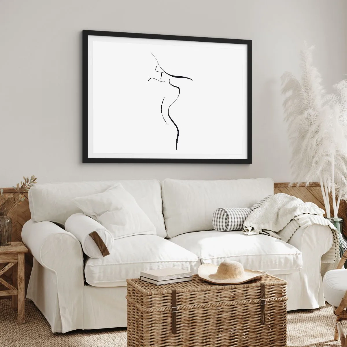 Poszter fehér keretben - Megfoghatatlan, mint egy hullám - 70x50 cm