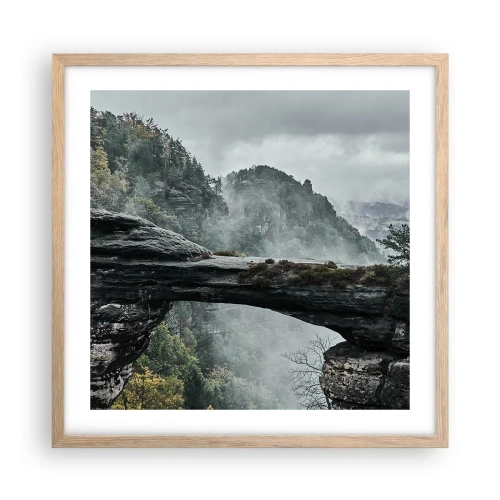 Poszter világos tölgy keretben - A kaland hamarosan kezdődik - 50x50 cm