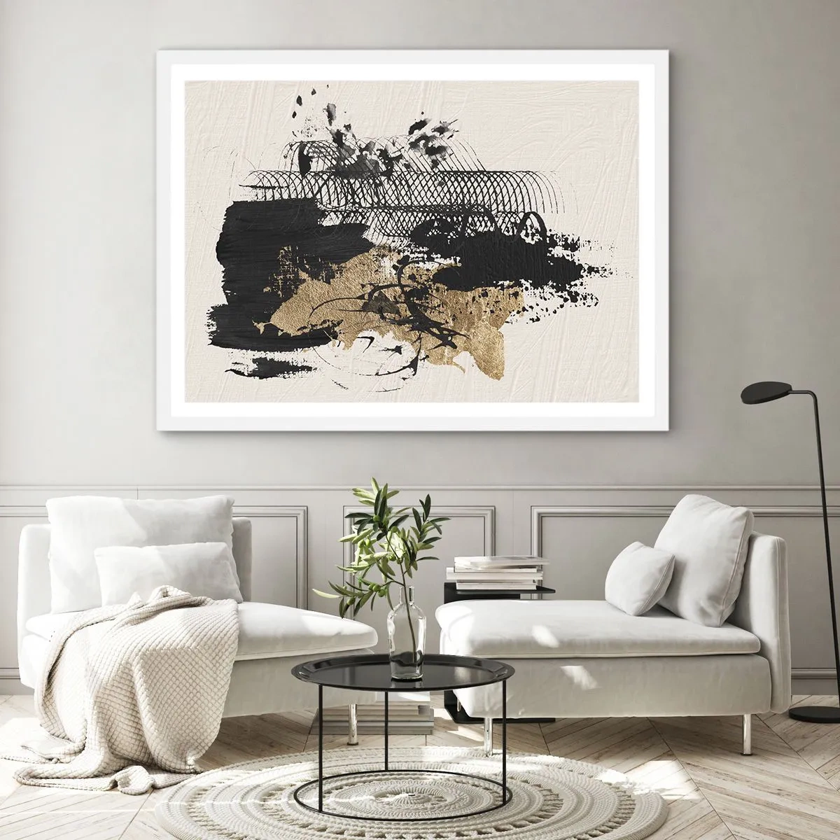 Poszter fekete keretben - Szenvedélyes kompozíció - 91x61 cm