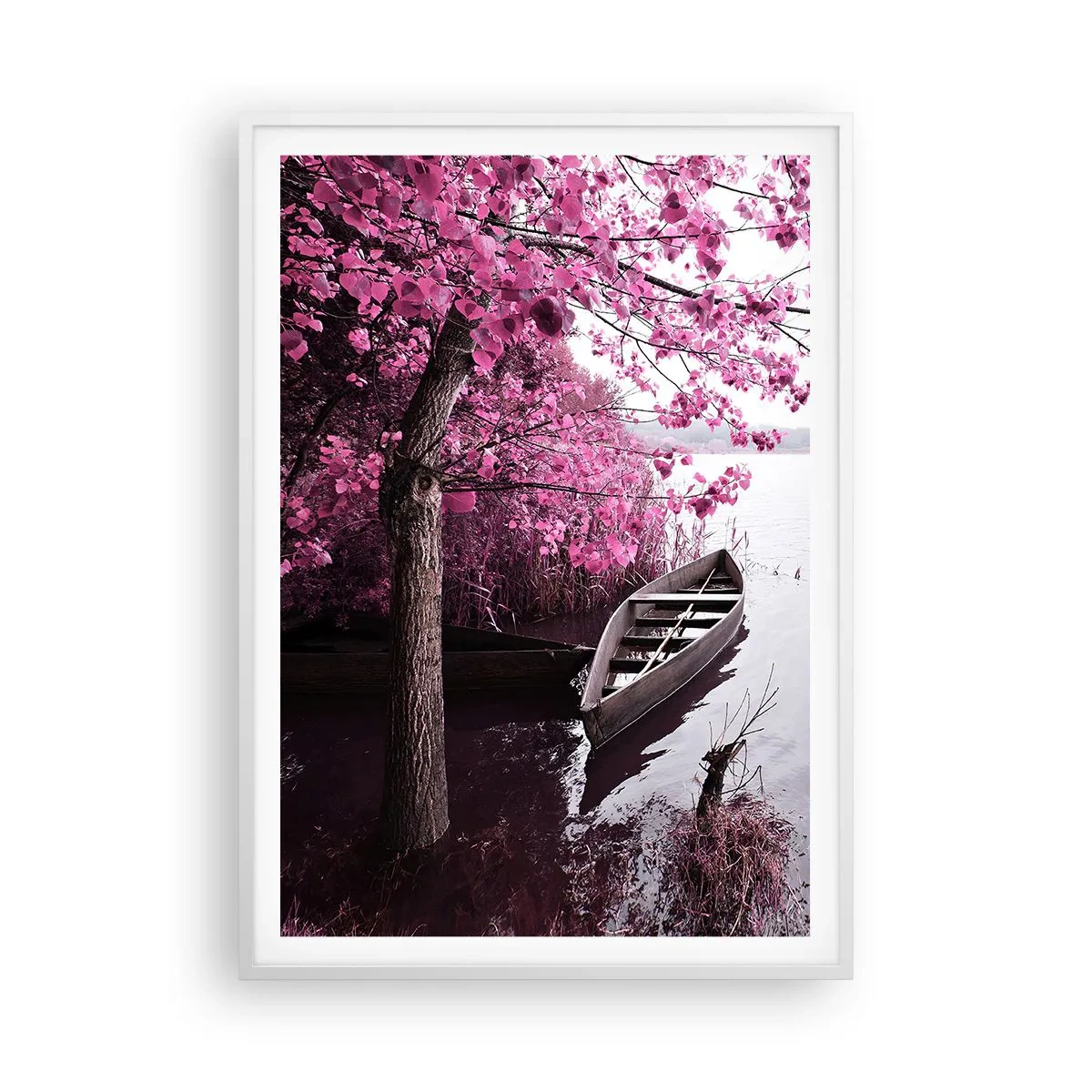 Poszter fekete keretben - Rózsaszín csendben - 70x100 cm