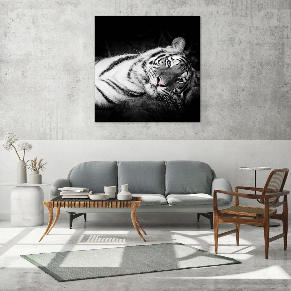 Üveg kép - Vadság és nyugalom - 70x70 cm