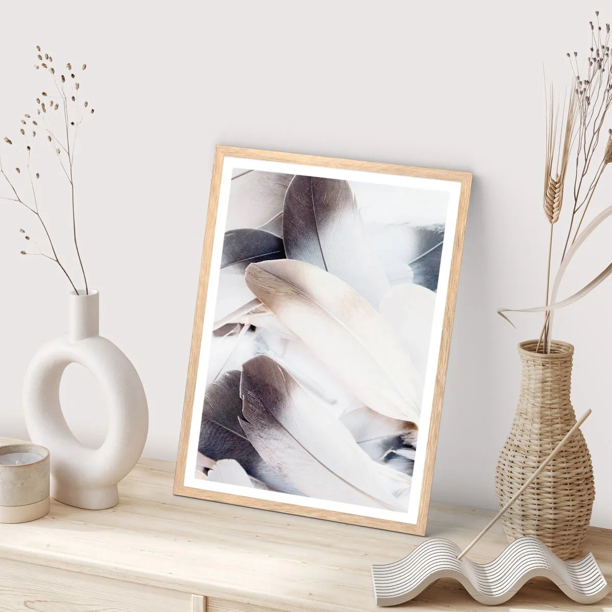 Poszter világos tölgy keretben - Szinte angyali - 61x91 cm