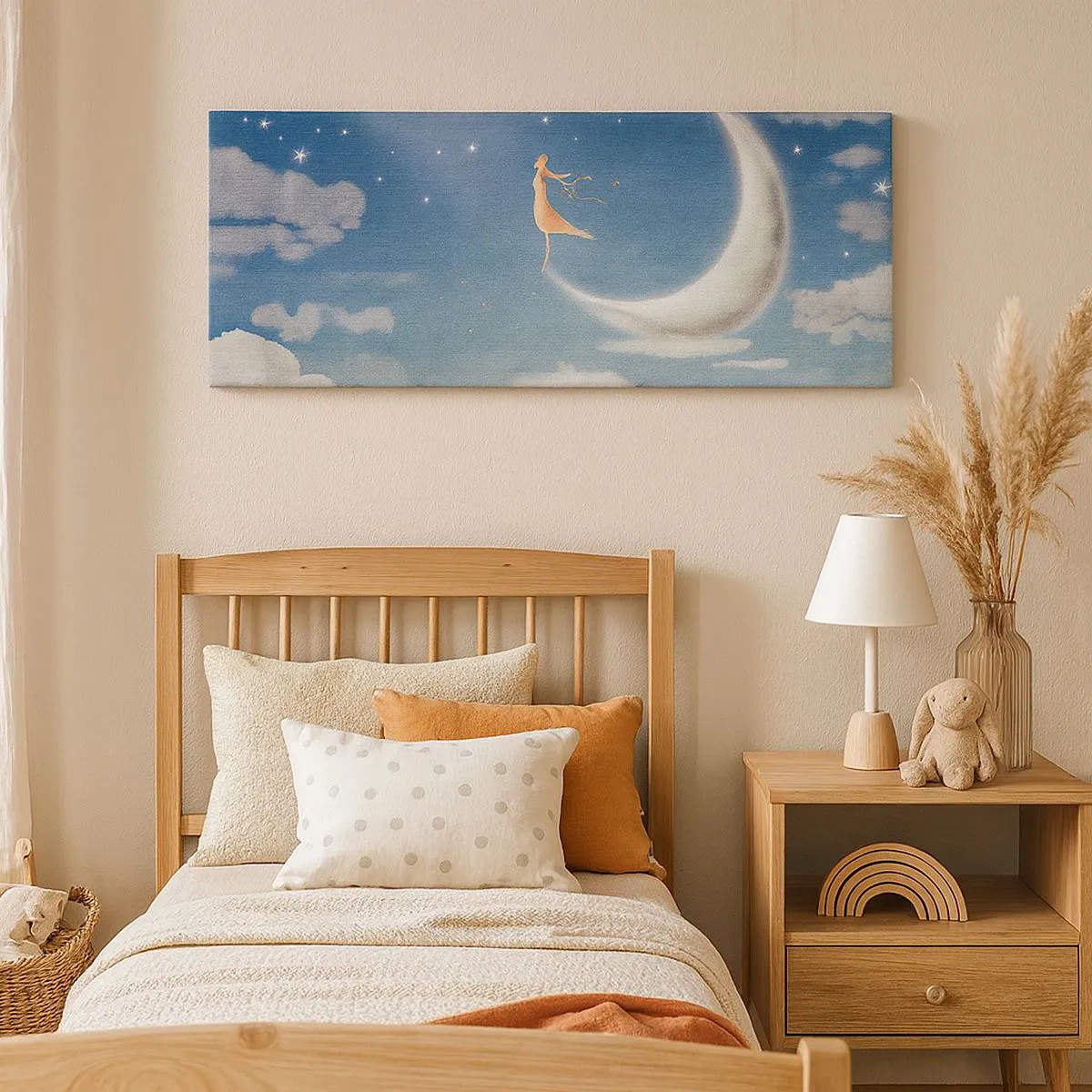 Vászonkép - Kék udvarló - 100x40 cm