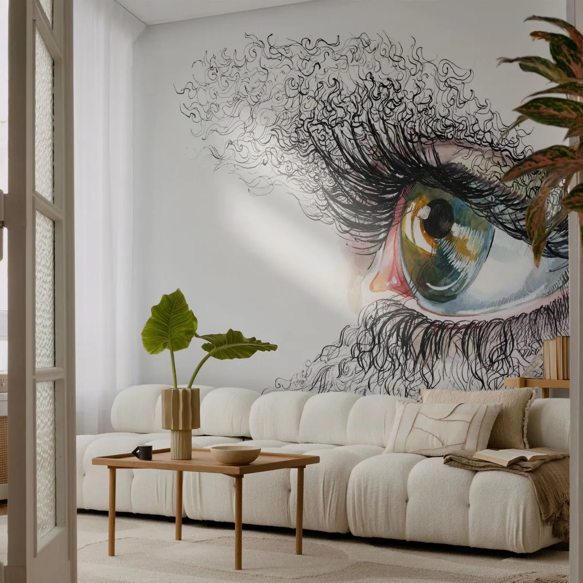 Fotótapéta Standard Eco - Nézz egyenesen a lélekbe - Absztrakció, Grafika, Szem - 300x210 cm