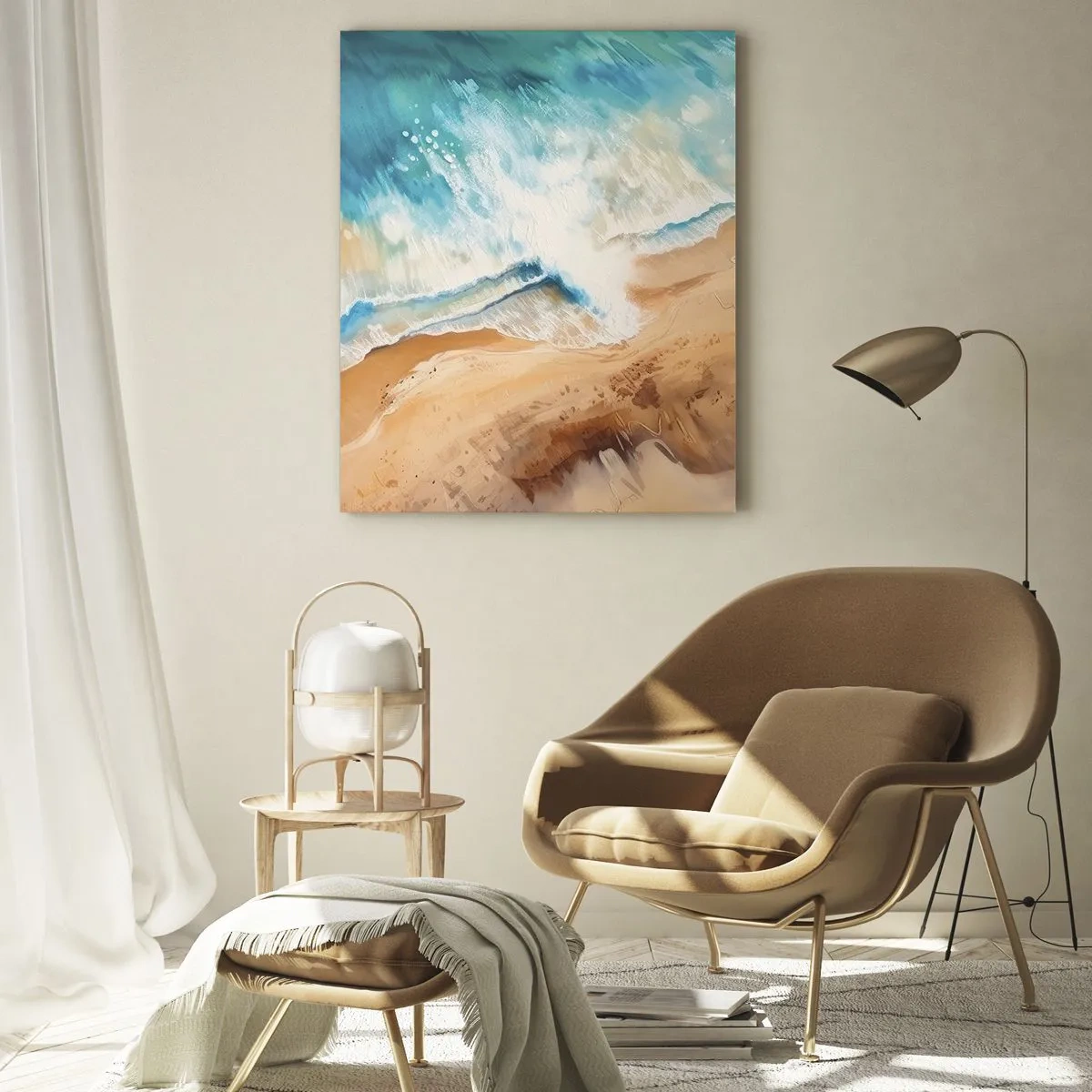 Üveg kép - Visszatérő hullám - 50x70 cm
