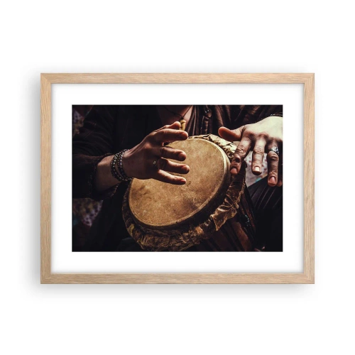 Poszter világos tölgy keretben - A szív ritmusában - 40x30 cm