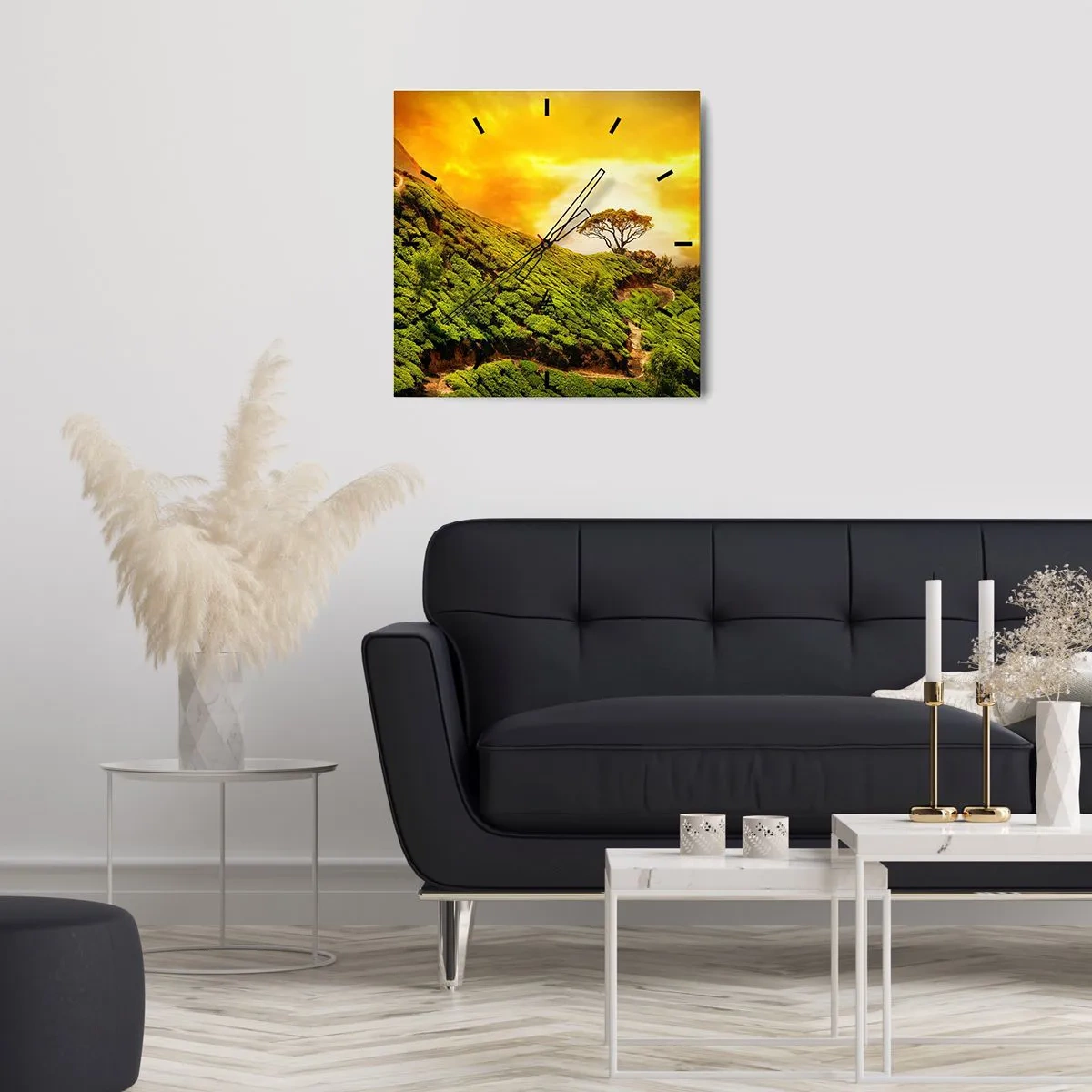 Falióra, Óra - Kanyargós ösvény, zöld lejtő - 30x30 cm