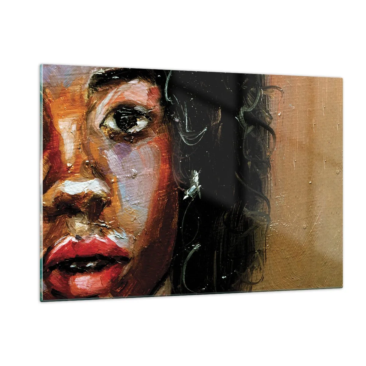 Üveg kép - Fekete és fény - 120x80 cm