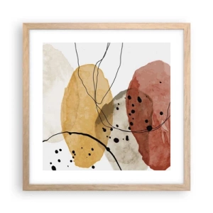 Poszter világos tölgy keretben - Mint a könnyű, friss levegő - 40x40 cm