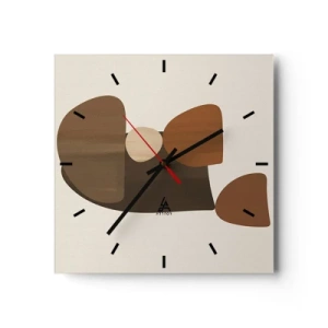 Falióra, Óra - Bronz kompozíció - 30x30 cm