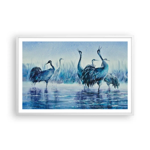 Poszter fekete keretben - Reggeli találkozás - 91x61 cm