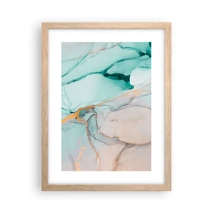 Poszter világos tölgy keretben - Formák és színek tánca - 30x40 cm