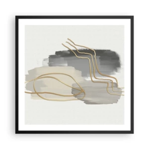 Poszter fehér keretben - Létezés és mozgás - 60x60 cm