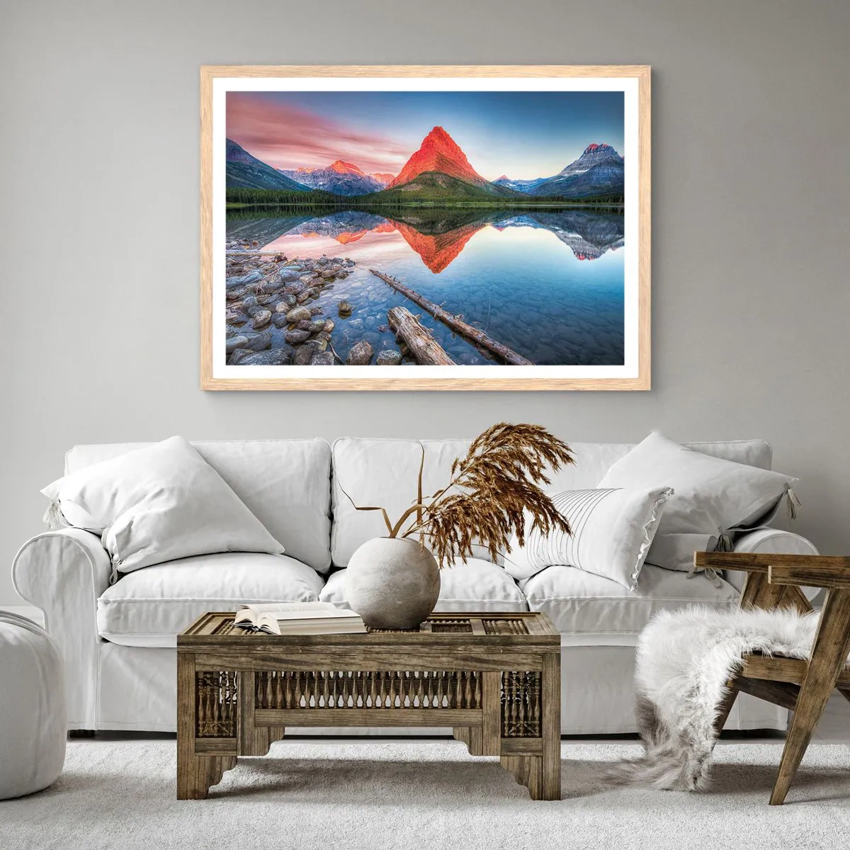 Poszter világos tölgy keretben - Forróság és hideg - 70x50 cm