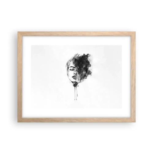 Poszter világos tölgy keretben - Miről álmodozik egy lány - 40x30 cm