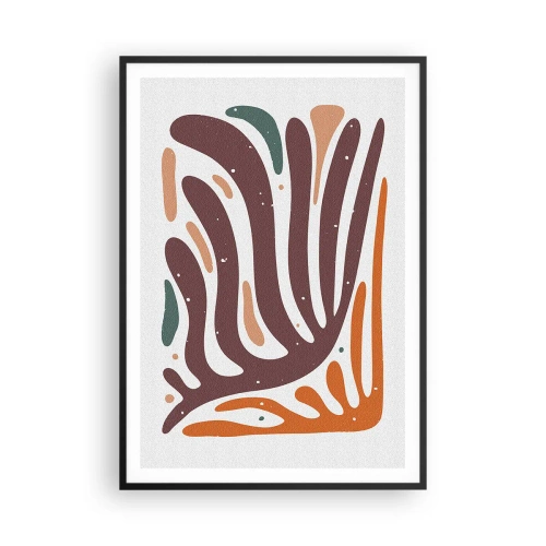 Poszter fehér keretben - Sugárzó organikus kompozíció - 70x100 cm