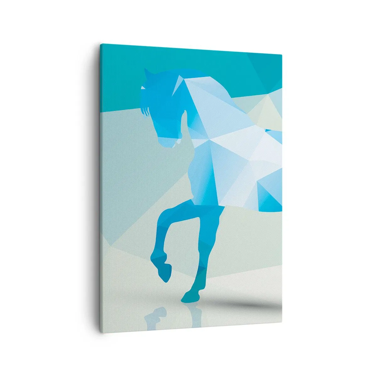 Vászonkép - Geometrikus ló türkizben - 50x70 cm