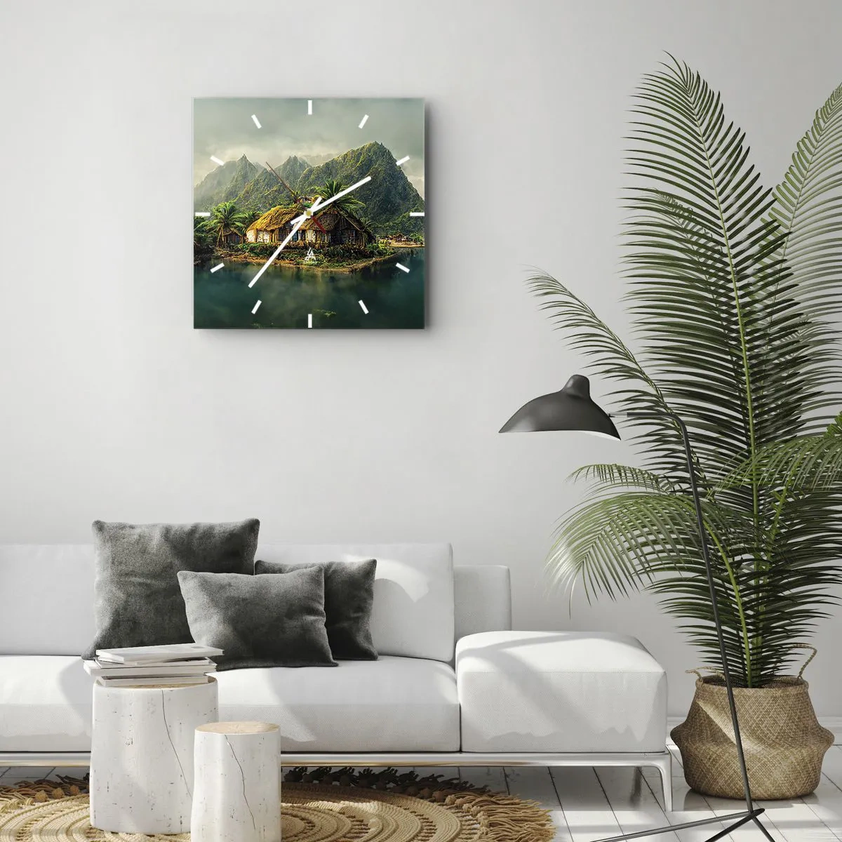 Falióra, Óra - Trópusi paradicsom - 30x30 cm