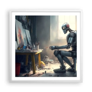 Poszter fekete keretben - Az alkotás aktusa - 60x60 cm