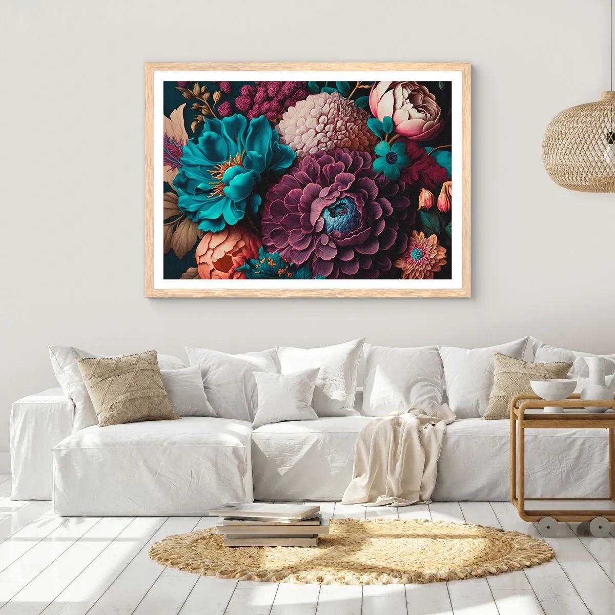 Poszter világos tölgy keretben - A természet bőségében - 100x70 cm