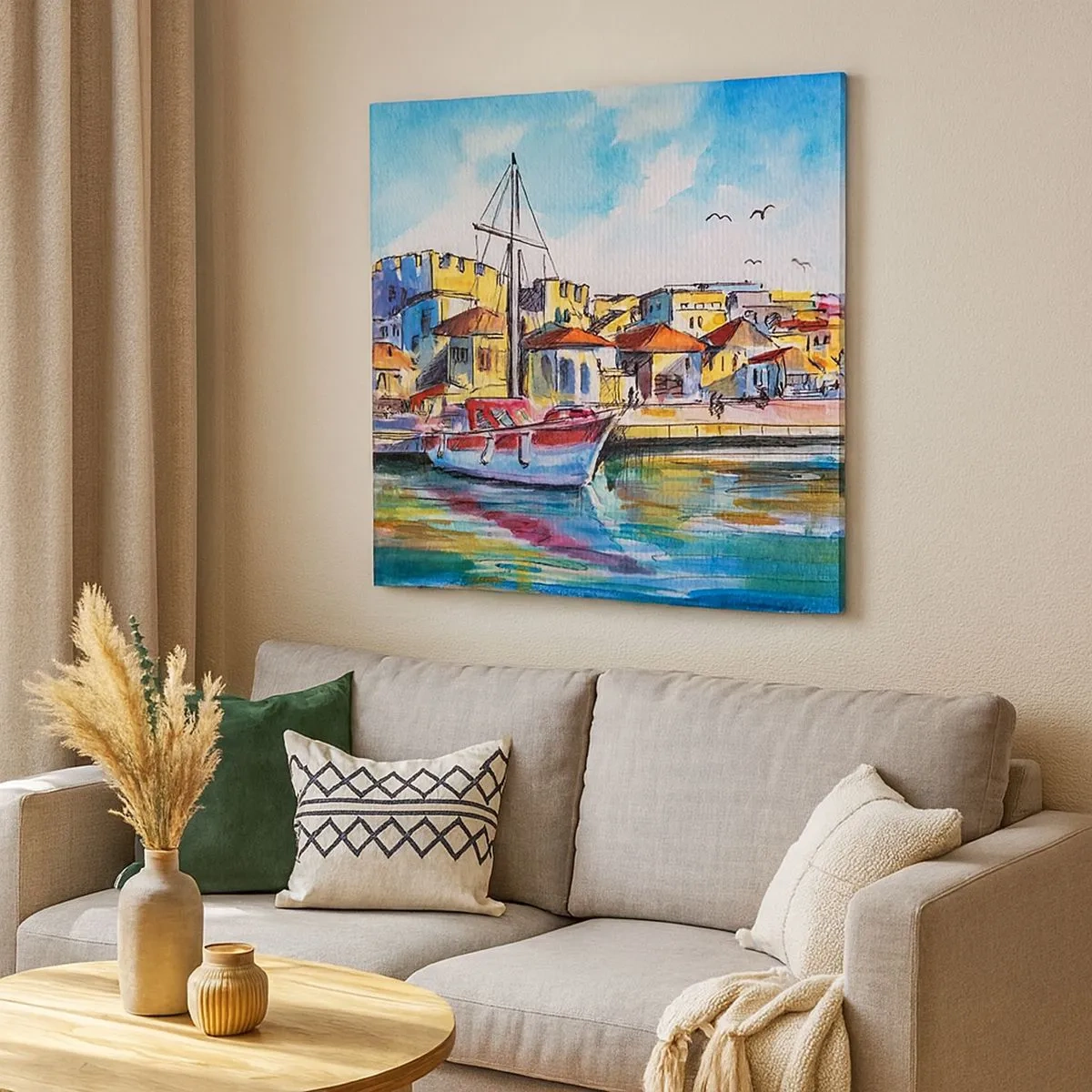 Vászonkép - Szivárványos délután - 30x30 cm