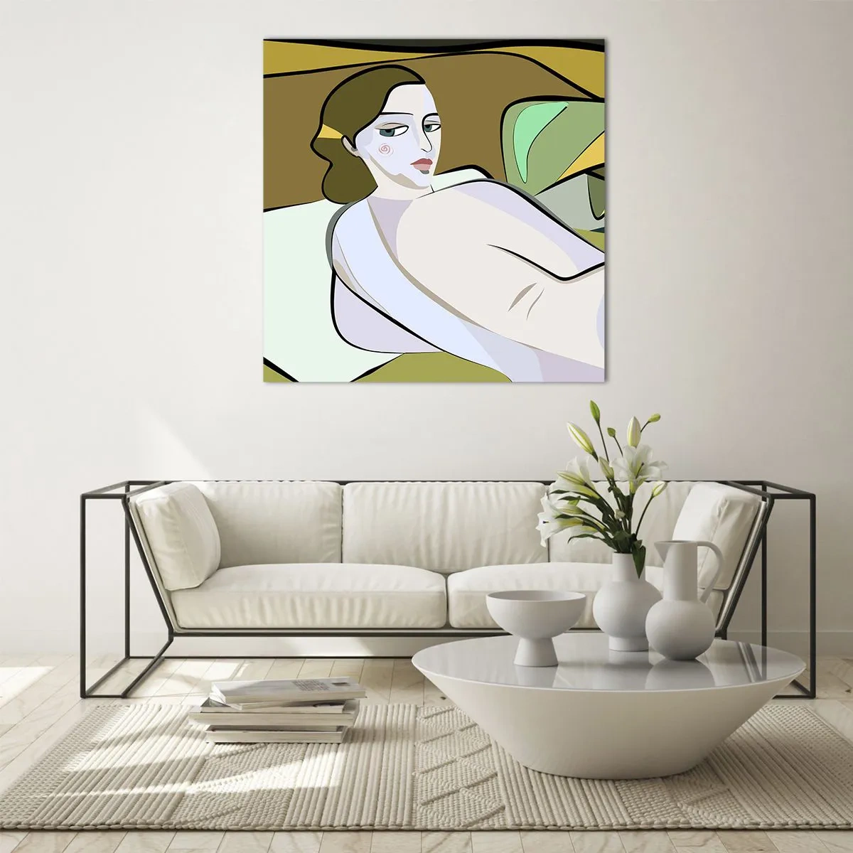 Üveg kép - Intim portré - 60x60 cm