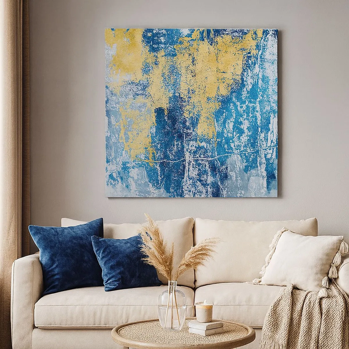 Vászonkép - Derűs absztrakció - 30x30 cm