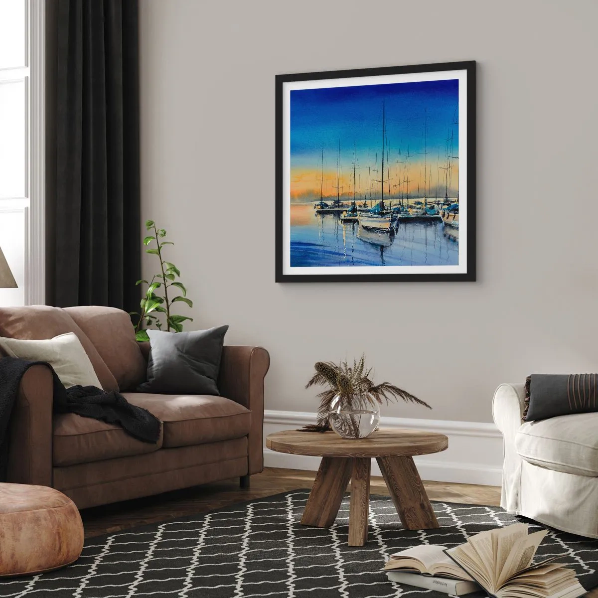 Poszter fehér keretben - Egy szép nap vége - 40x40 cm
