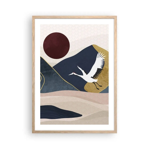 Poszter világos tölgy keretben - És ismét ELREPÜLT a nap - 50x70 cm