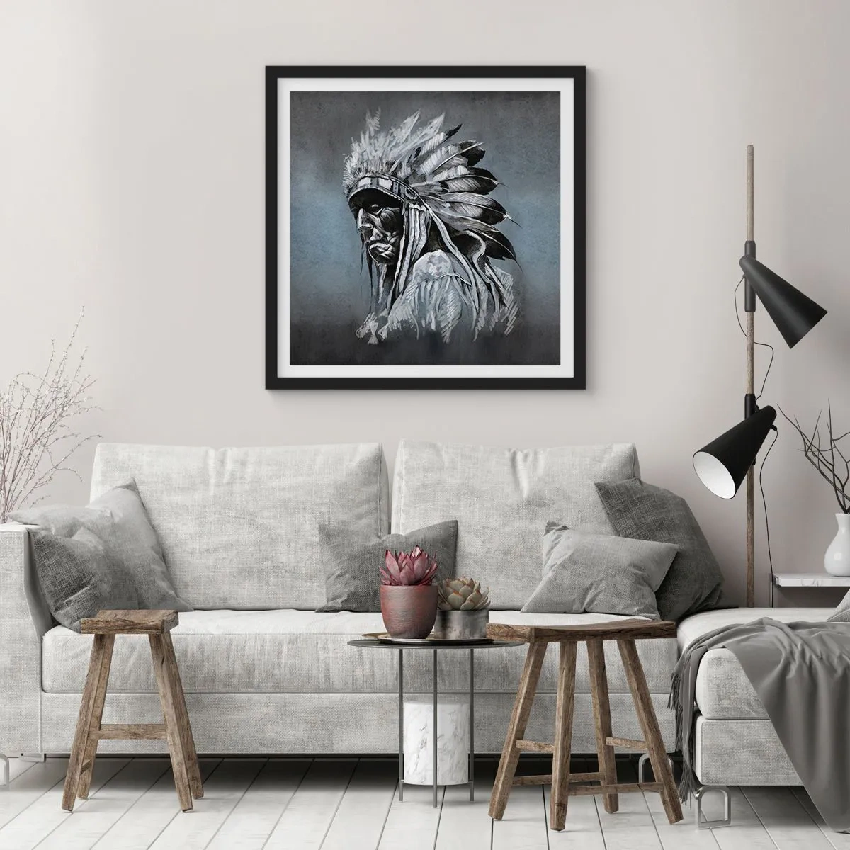 Poszter fehér keretben - Vissza a gyökerekhez - 50x50 cm