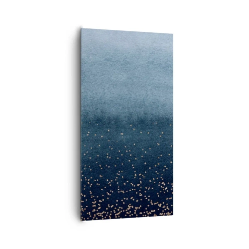 Vászonkép - Kompozíció - kék fázisok - 65x120 cm