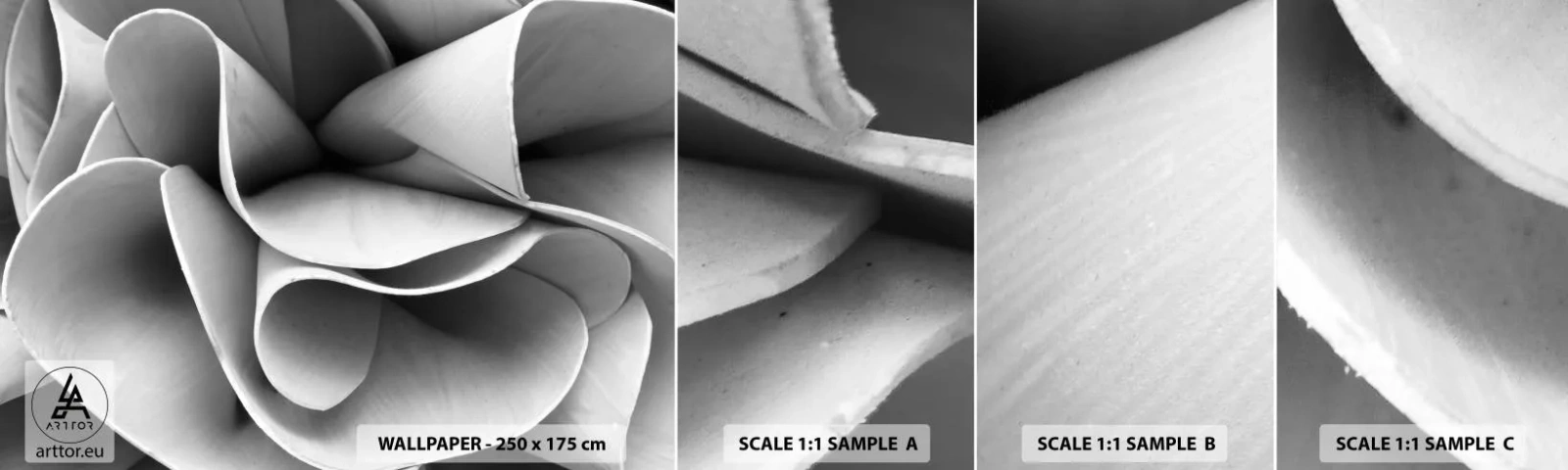 Fotótapéta Minta Öntapadós Deluxe Sticker - Az űrben történik - Absztrakció, Darab, Fekete és fehér - 100x30 cm