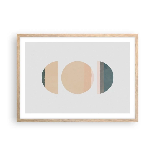 Poszter világos tölgy keretben - Kerékről kerékre - 70x50 cm