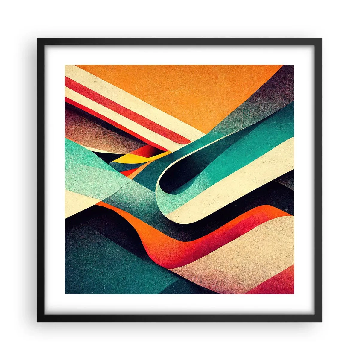 Poszter fehér keretben - Intenzív kompozíció - 50x50 cm