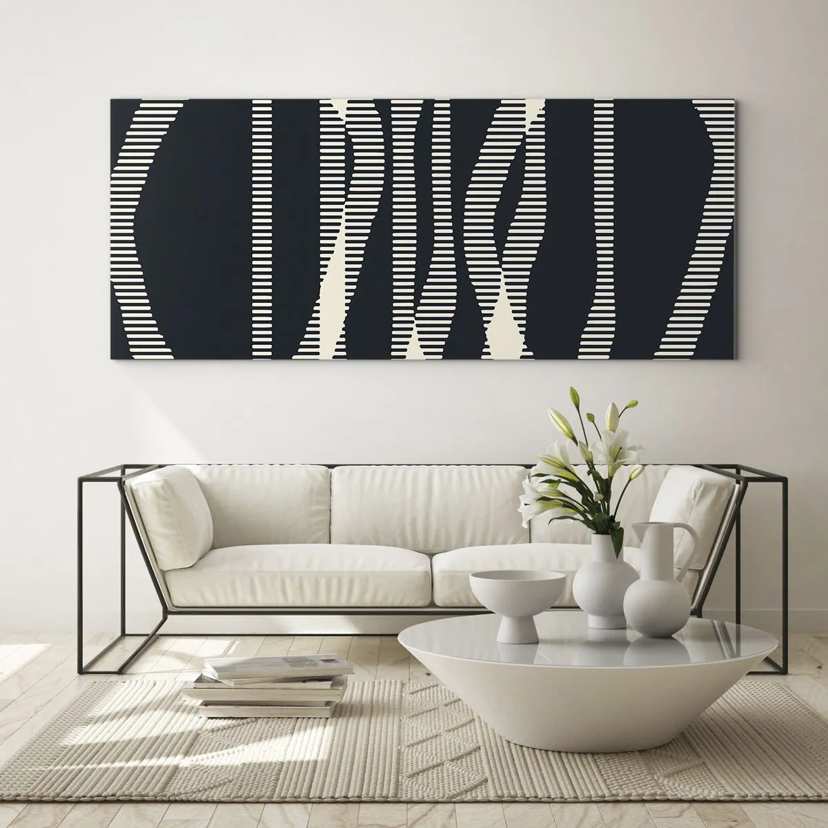 Üveg kép - Sötétség megtörése kísérlete - 120x50 cm