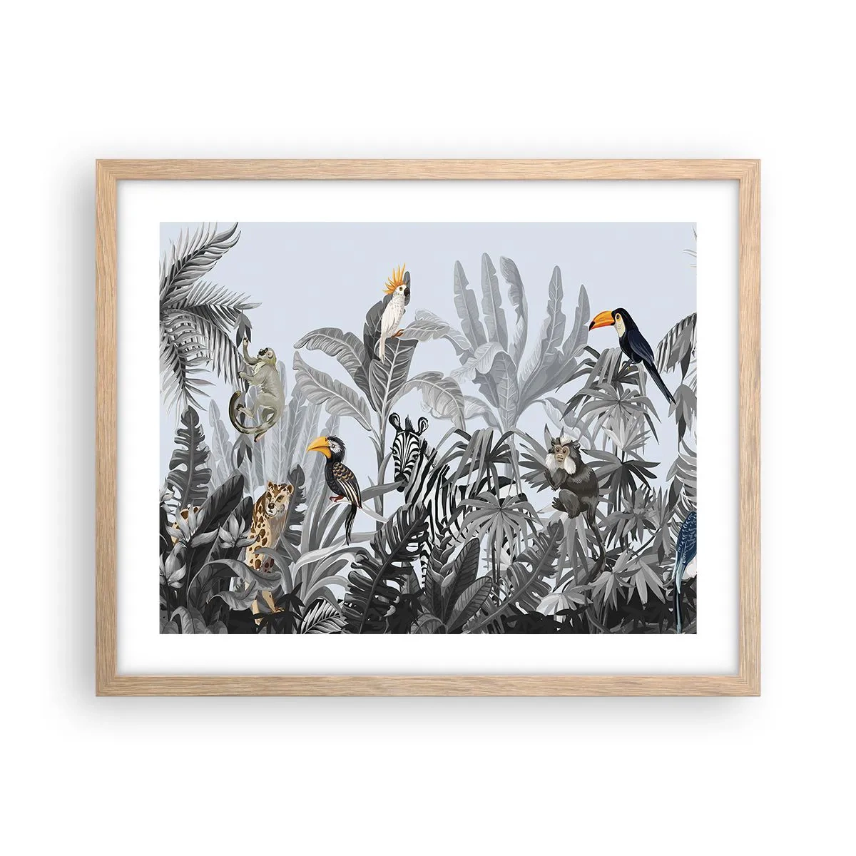 Poszter világos tölgy keretben - Afrikai mese - 50x40 cm