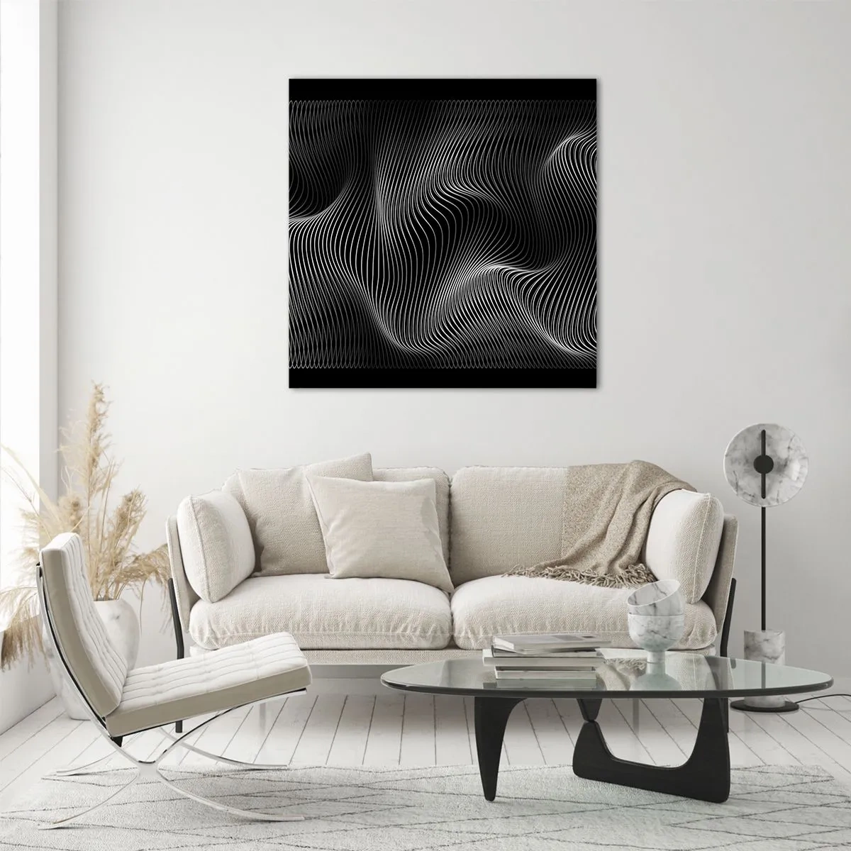 Üveg kép - A fény tánca a térben - 40x40 cm