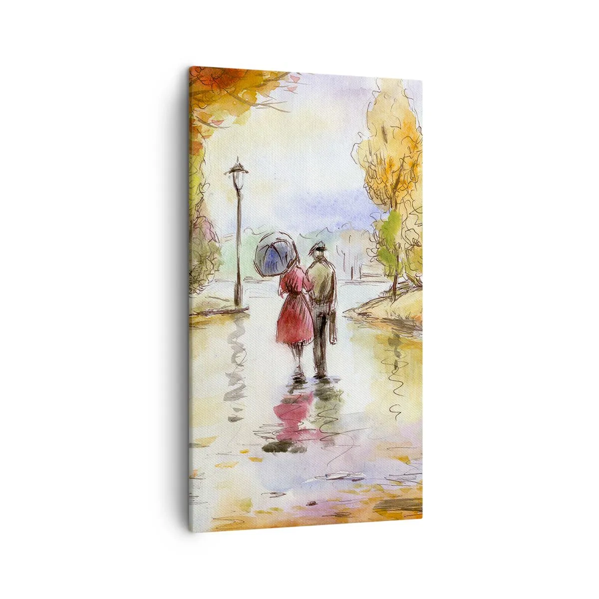 Vászonkép - Romantikus ősz a parkban - 45x80 cm