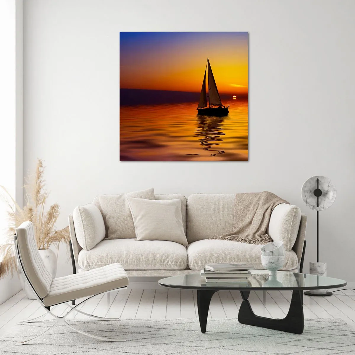 Üveg kép - Csendesek a hajnalok... - 70x70 cm