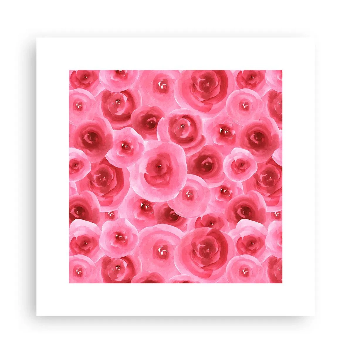 Poszter - Rózsák alul és felül - 30x30 cm