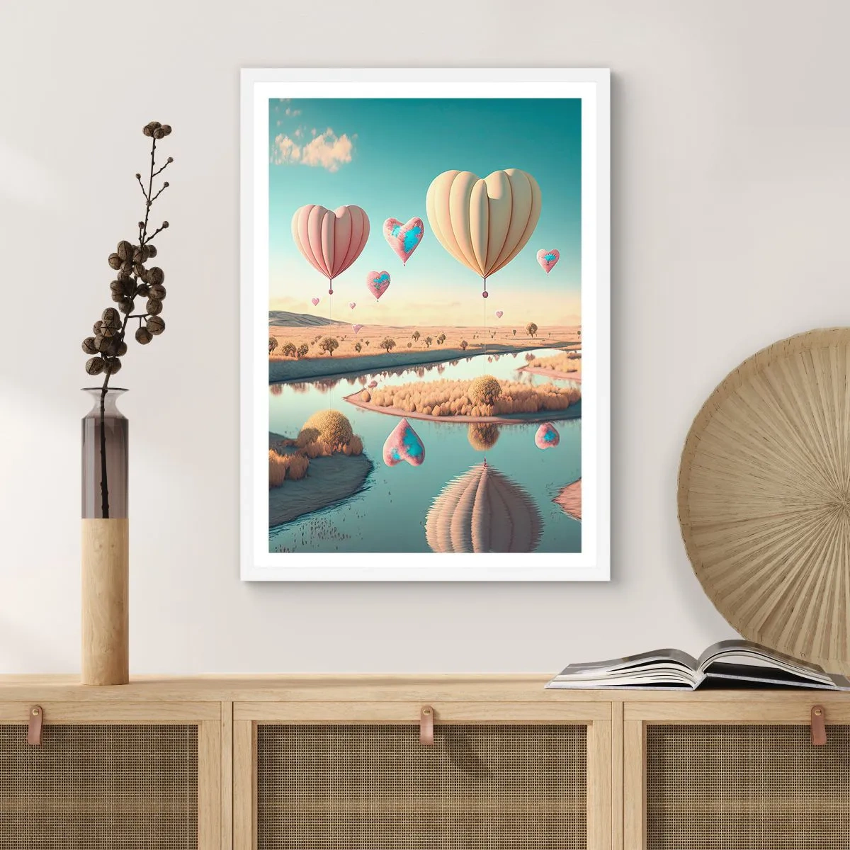 Poszter fekete keretben - A szerelem szárnyalni hagy - 70x100 cm